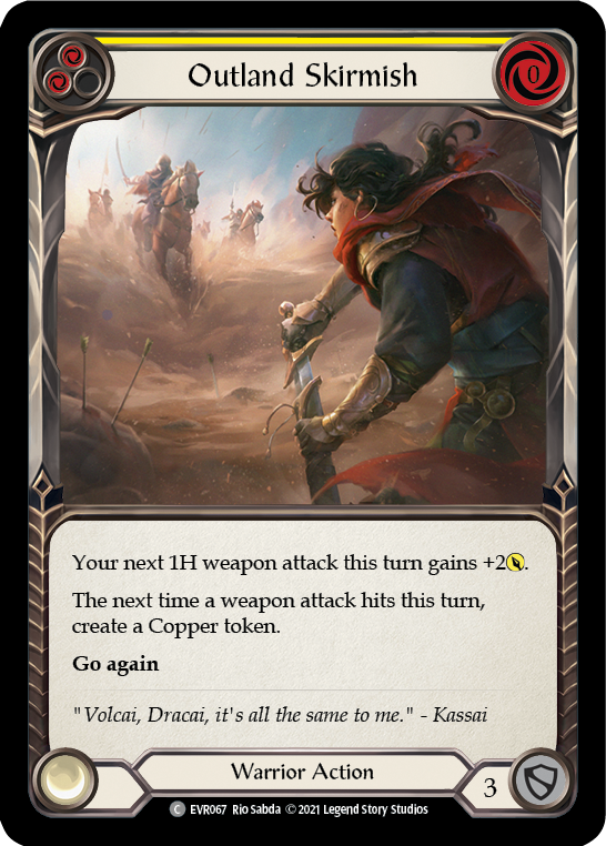 Outland Skirmish (Yellow) [EVR067] (Everfest)  1st Edition Rainbow Foil | Gam3 Escape