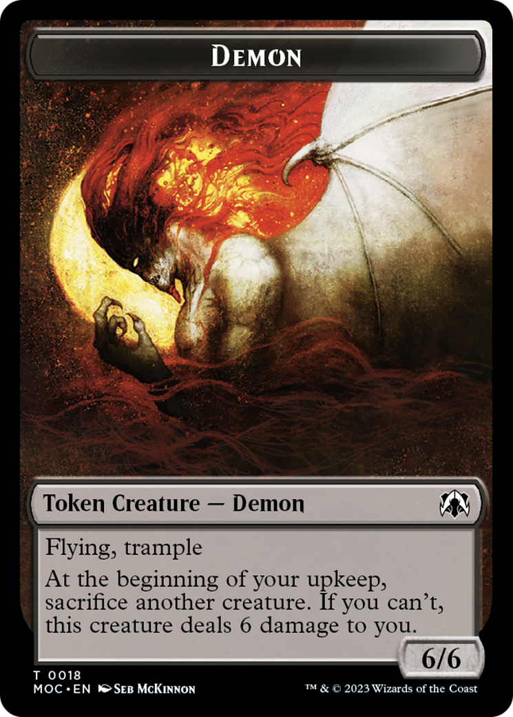 Angel (3) // Demon Double-Sided Token [March of the Machine Commander Tokens] | Gam3 Escape