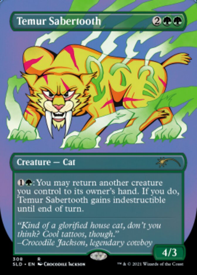 Temur Sabertooth (Borderless) [Secret Lair Drop Series] | Gam3 Escape