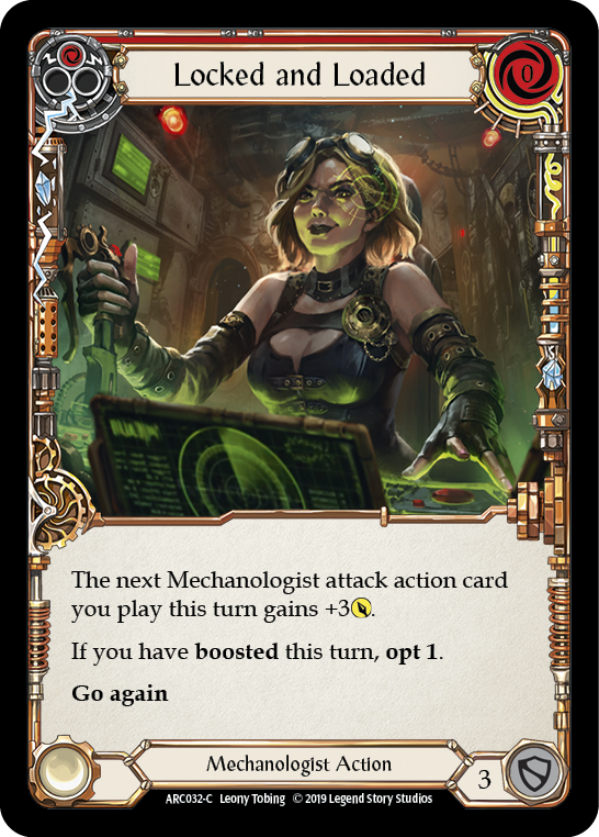 Locked and Loaded (Red) [ARC032-C] (Arcane Rising)  1st Edition Rainbow Foil | Gam3 Escape