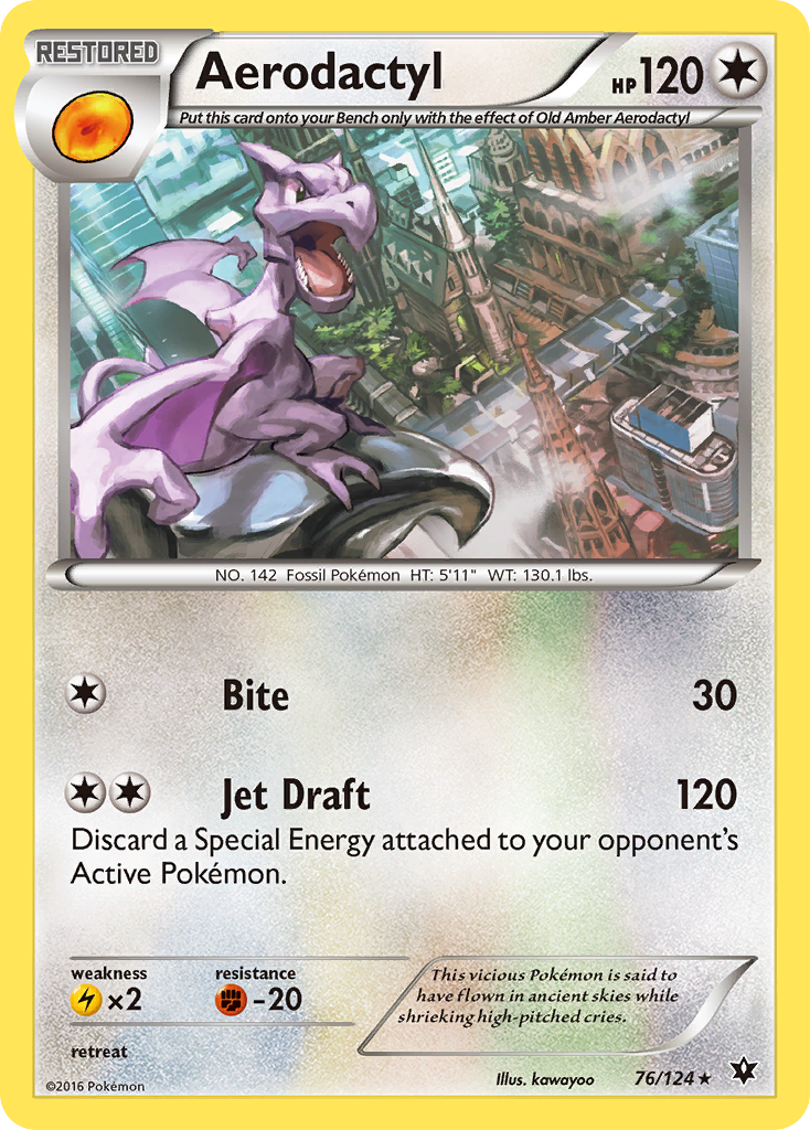 Aerodactyl (76/124) [XY: Fates Collide] | Gam3 Escape