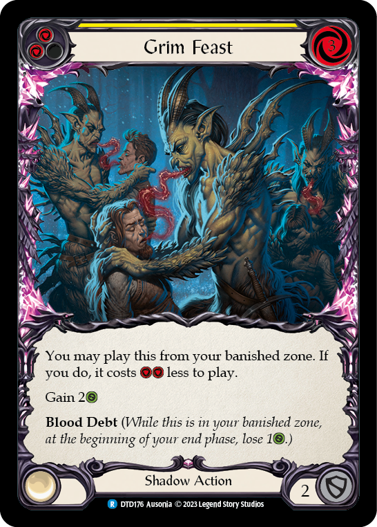 Grim Feast (Yellow) [DTD176] (Dusk Till Dawn)  Rainbow Foil | Gam3 Escape