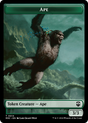 Ape (Ripple Foil) // Plant Double-Sided Token [Modern Horizons 3 Commander Tokens] | Gam3 Escape