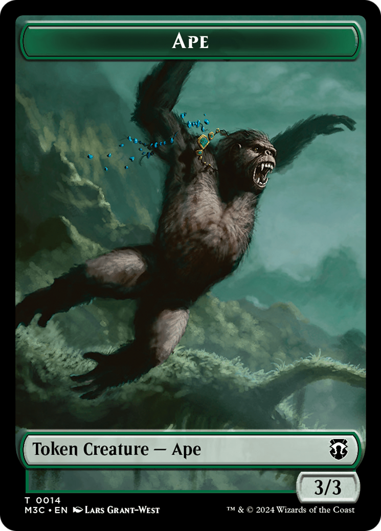 Ape // Plant Double-Sided Token [Modern Horizons 3 Commander Tokens] | Gam3 Escape