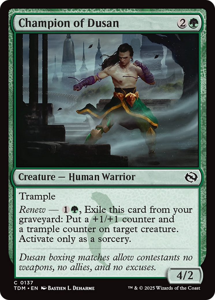 Champion of Dusan [Tarkir: Dragonstorm] | Gam3 Escape