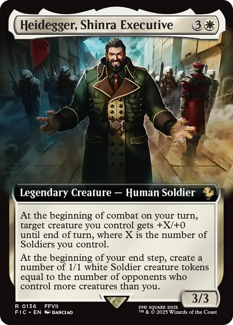 Heidegger, Shinra Executive (Extended Art) [FINAL FANTASY Commander] | Gam3 Escape