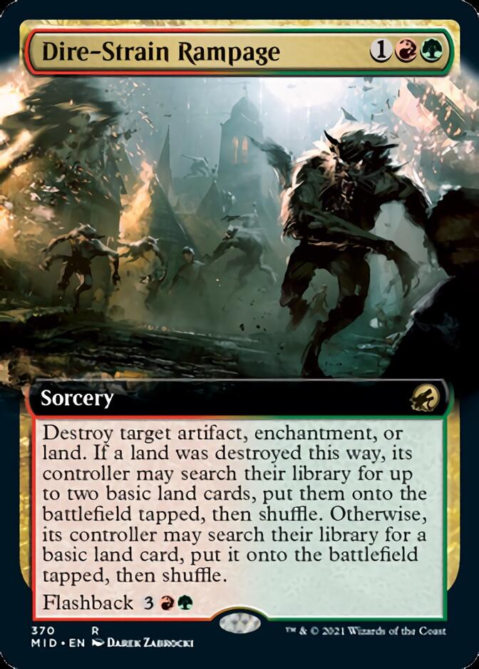 Dire-Strain Rampage (Extended Art) [Innistrad: Midnight Hunt] | Gam3 Escape