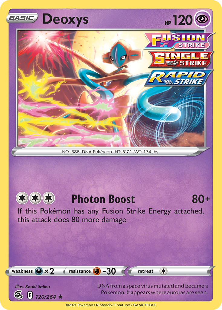 Deoxys (120/264) (Theme Deck Exclusive) [Sword & Shield: Fusion Strike] | Gam3 Escape