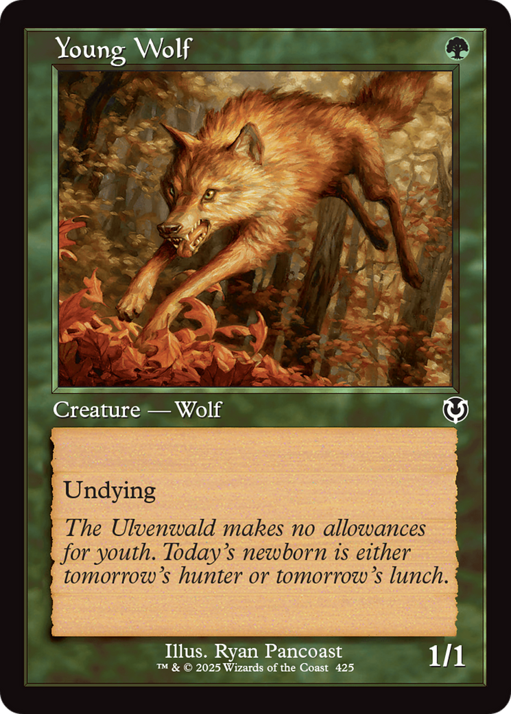 Young Wolf (Retro Frame) [Innistrad Remastered] | Gam3 Escape