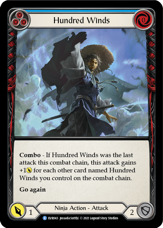 Hundred Winds (Blue) [EVR043] (Everfest)  1st Edition Normal | Gam3 Escape