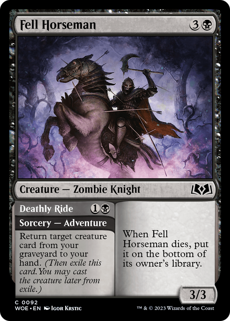 Fell Horseman // Deathly Ride [Wilds of Eldraine] | Gam3 Escape