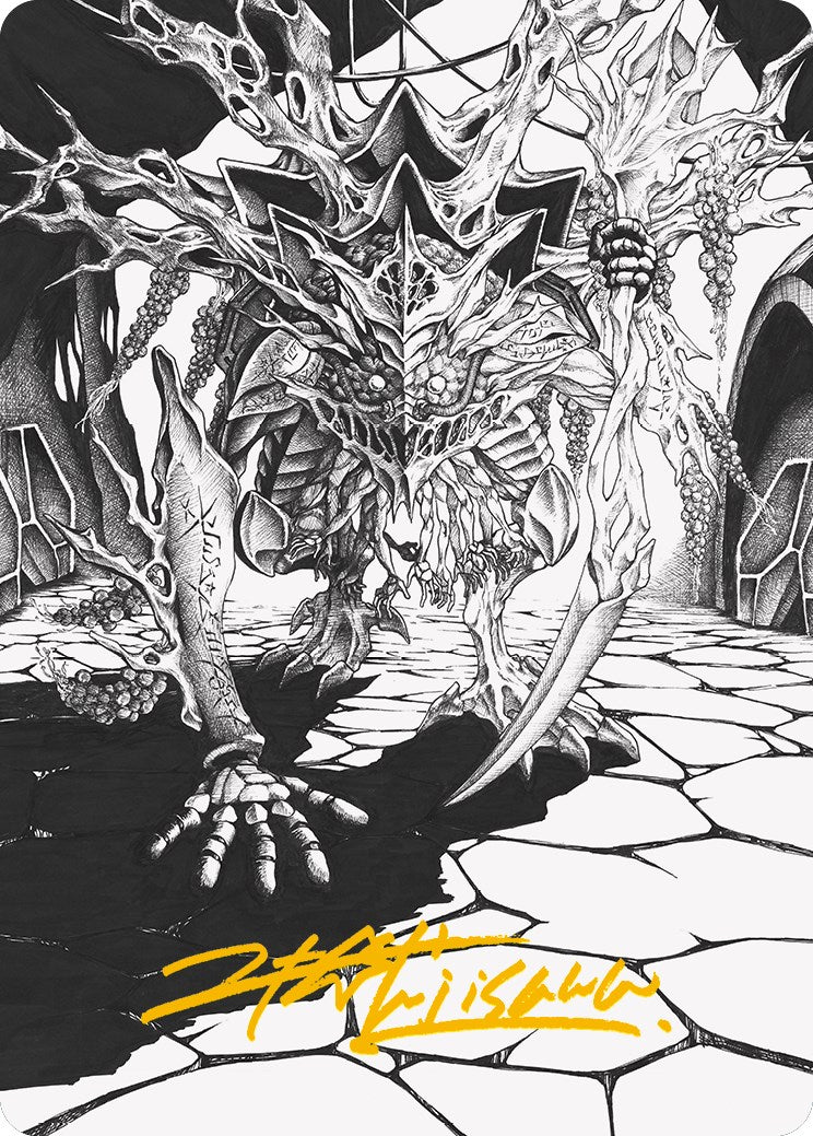 Thrun, Breaker of Silence Art Card (Gold-Stamped Signature) [Phyrexia: All Will Be One Art Series] | Gam3 Escape
