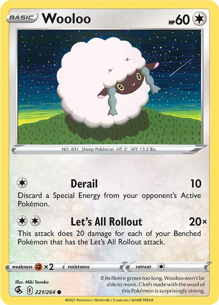 Wooloo (221/264) [Sword & Shield: Fusion Strike] | Gam3 Escape