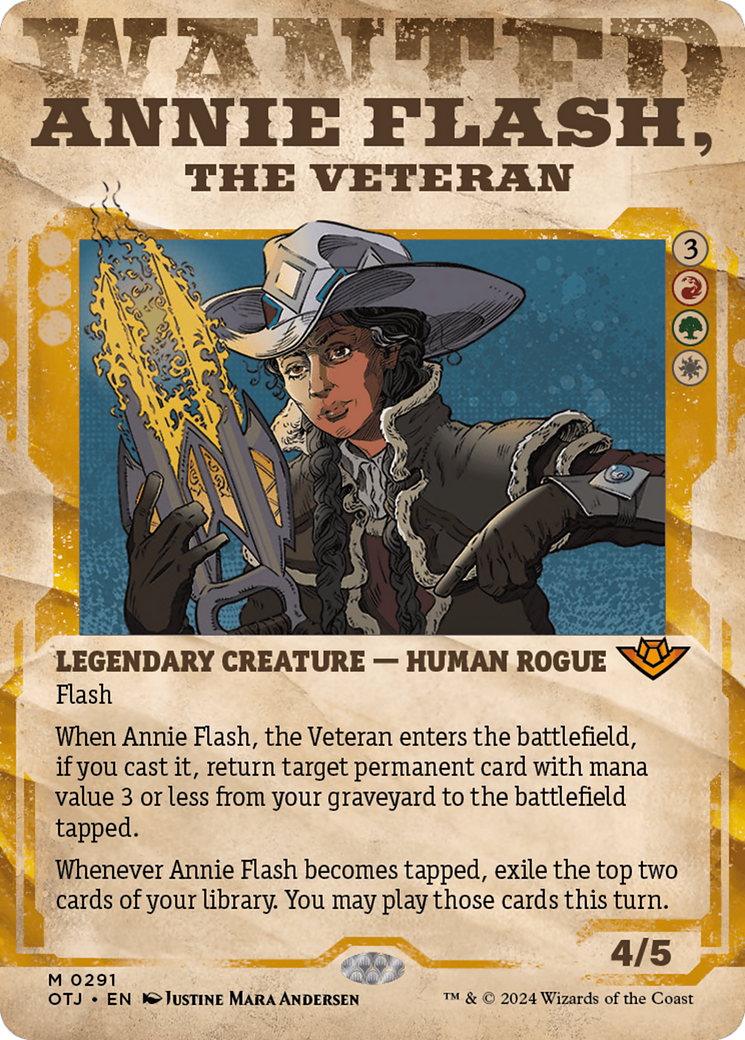 Annie Flash, the Veteran (Showcase) [Outlaws of Thunder Junction] | Gam3 Escape