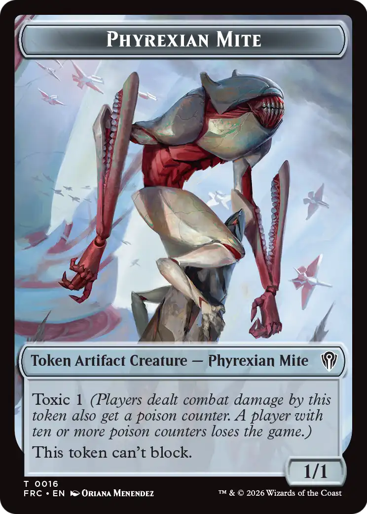 Citizen // Phyrexian Mite Double-Sided Token [Reality Fracture Commander Tokens] | Gam3 Escape