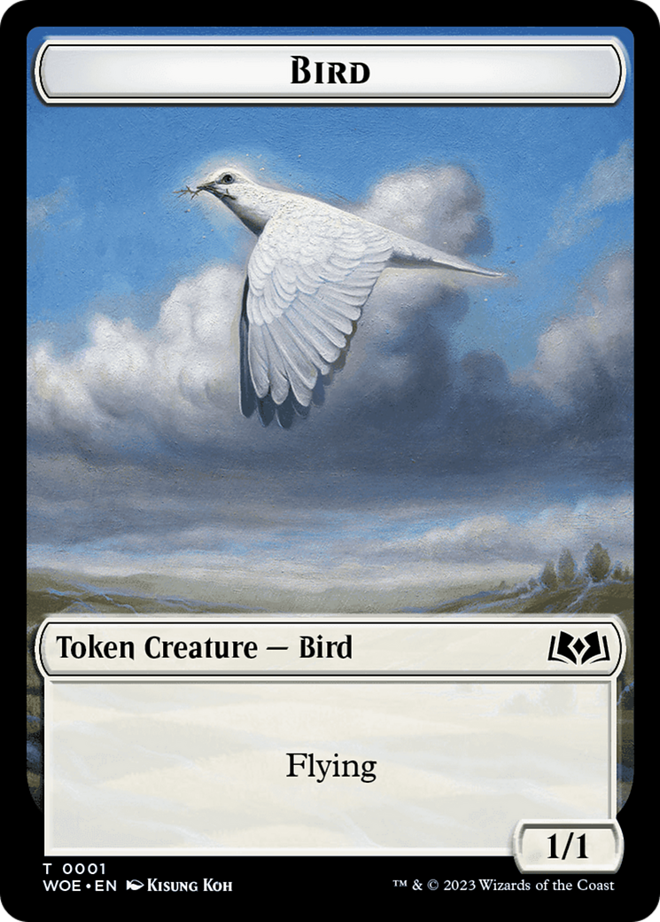 Bird // Food (0011) Double-Sided Token [Wilds of Eldraine Tokens] | Gam3 Escape