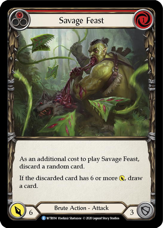 Savage Feast (Red) [U-WTR014] (Welcome to Rathe Unlimited)  Unlimited Rainbow Foil | Gam3 Escape