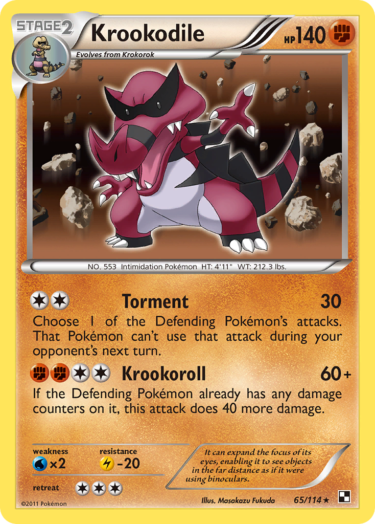 Krookodile (65/114) [Black & White: Base Set] | Gam3 Escape