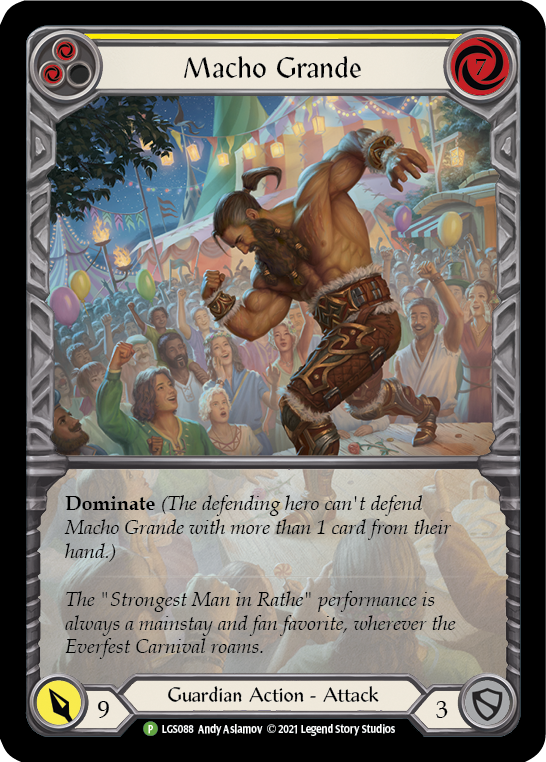 Macho Grande (Yellow) [LGS088] (Promo)  Rainbow Foil | Gam3 Escape