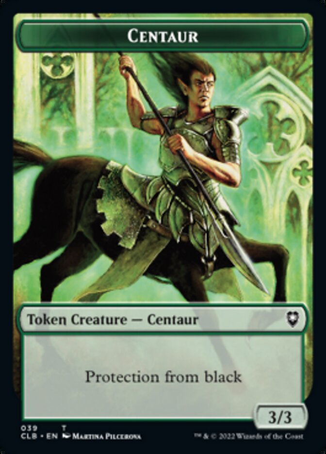 Horror // Centaur Double-Sided Token [Commander Legends: Battle for Baldur's Gate Tokens] | Gam3 Escape