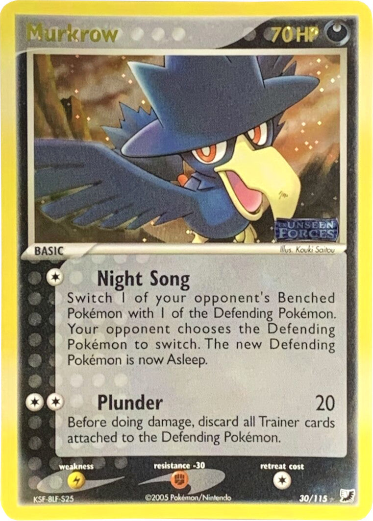 Murkrow (30/115) (Stamped) [EX: Unseen Forces] | Gam3 Escape