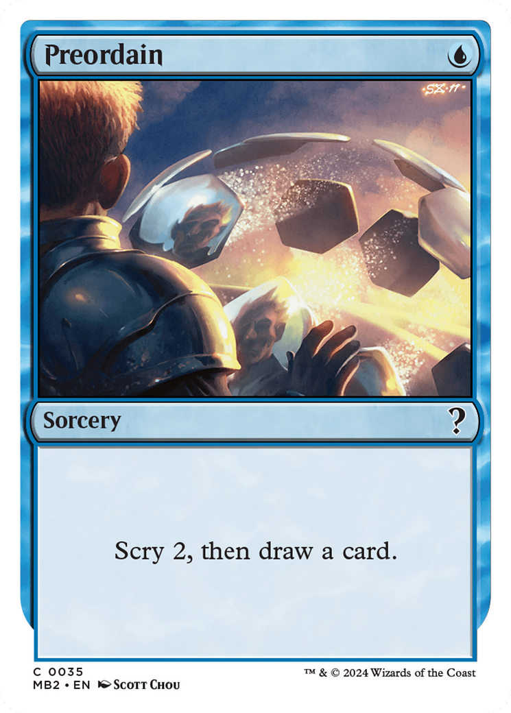 Preordain (White Border) [Mystery Booster 2] | Gam3 Escape