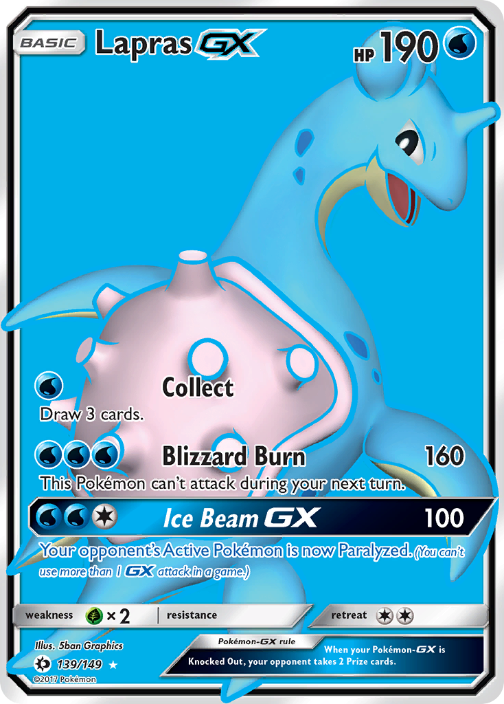 Lapras GX (139/149) [Sun & Moon: Base Set] | Gam3 Escape