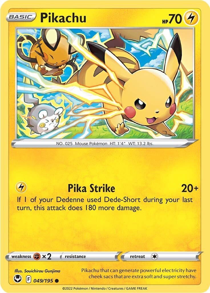 Pikachu (049/195) [Sword & Shield: Silver Tempest] | Gam3 Escape