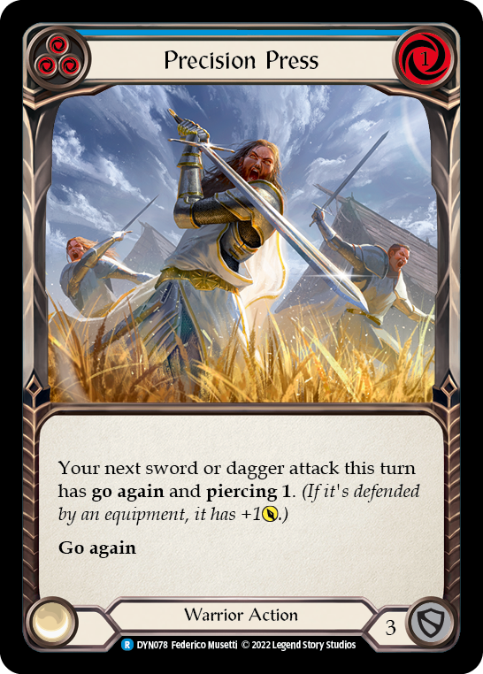 Precision Press (Blue) [DYN078] (Dynasty)  Rainbow Foil | Gam3 Escape