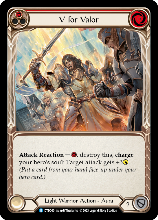 V for Valor (Red) [DTD060] (Dusk Till Dawn)  Rainbow Foil | Gam3 Escape