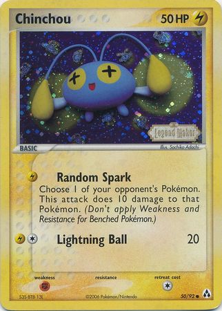 Chinchou (50/92) (Stamped) [EX: Legend Maker] | Gam3 Escape