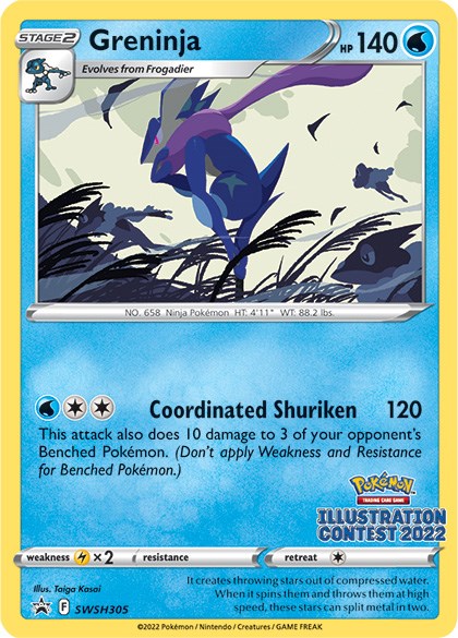 Greninja (SWSH305) (Illustration Contest 2022) [Sword & Shield: Black Star Promos] | Gam3 Escape