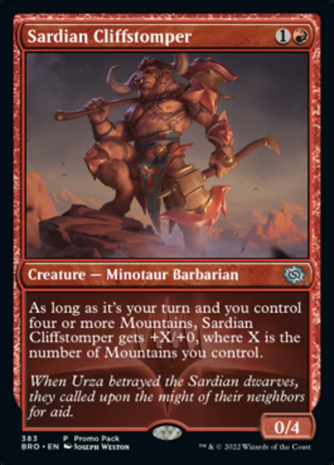 Sardian Cliffstomper (Promo Pack) [The Brothers' War Promos] | Gam3 Escape