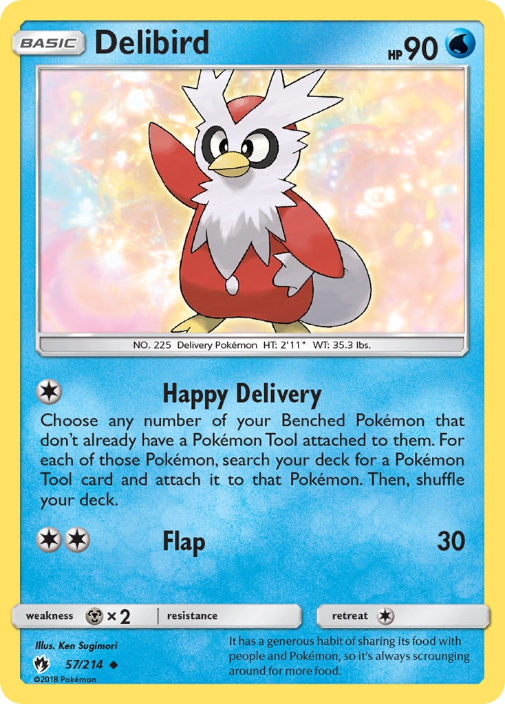 Delibird (57/214) [Sun & Moon: Lost Thunder] | Gam3 Escape