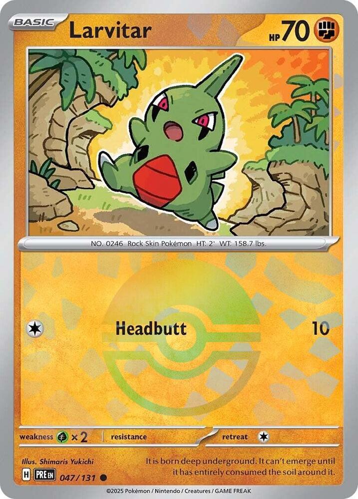 Larvitar (047/131) (Poke Ball Pattern) [Scarlet & Violet: Prismatic Evolutions] | Gam3 Escape