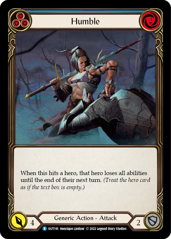 Humble (Blue) [OUT191] (Outsiders)  Rainbow Foil | Gam3 Escape