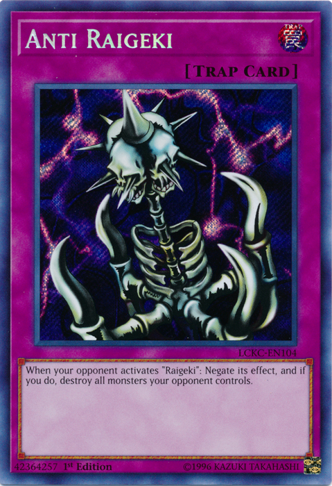 Anti Raigeki [LCKC-EN104] Secret Rare | Gam3 Escape