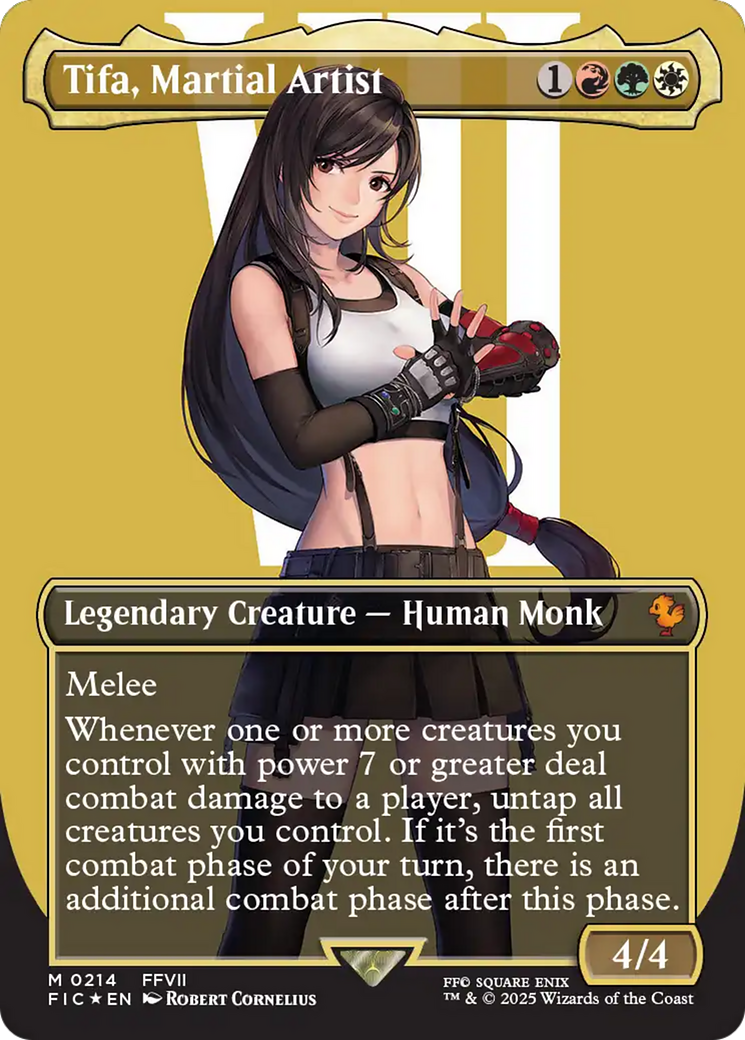 Tifa, Martial Artist (Borderless) (Surge Foil) [FINAL FANTASY Commander] | Gam3 Escape