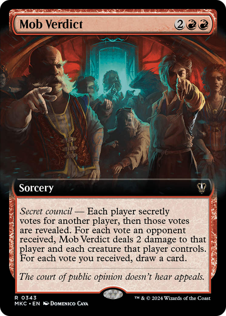Mob Verdict (Extended Art) [Murders at Karlov Manor Commander] | Gam3 Escape