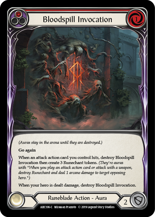 Bloodspill Invocation (Red) [ARC106-C] (Arcane Rising)  1st Edition Normal | Gam3 Escape