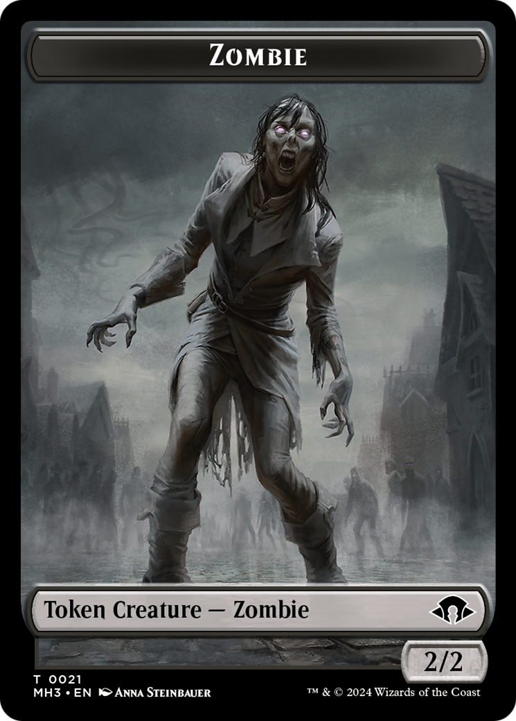 Plant (Ripple Foil) // Zombie Double-Sided Token [Modern Horizons 3 Tokens] | Gam3 Escape