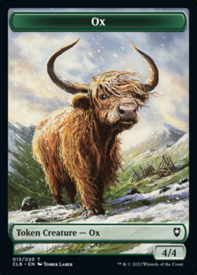 Ox Token [Commander Legends: Battle for Baldur's Gate Tokens] | Gam3 Escape