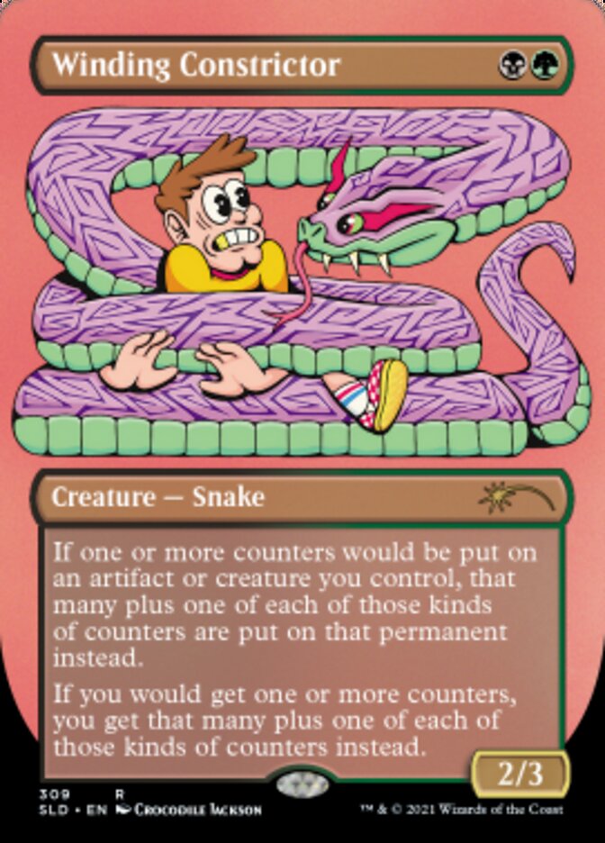 Winding Constrictor (Borderless) (Foil Etched) [Secret Lair Drop Series] | Gam3 Escape