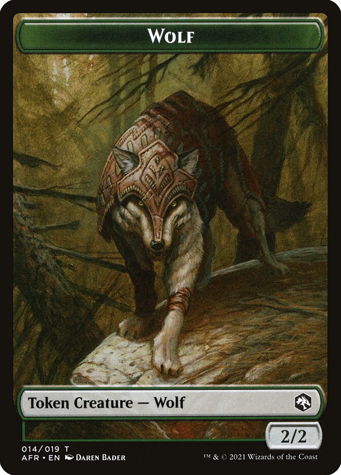 Wolf // Zariel, Archduke of Avernus Emblem Double-Sided Token [Dungeons & Dragons: Adventures in the Forgotten Realms Tokens] | Gam3 Escape