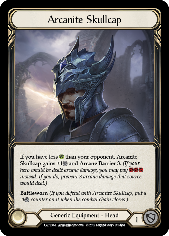 Arcanite Skullcap [ARC150-L] (Arcane Rising)  1st Edition Cold Foil | Gam3 Escape