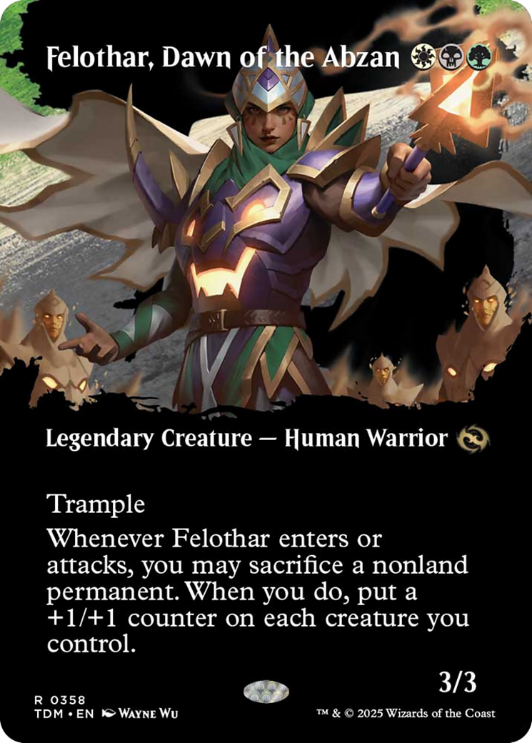 Felothar, Dawn of the Abzan (Borderless) [Tarkir: Dragonstorm] | Gam3 Escape