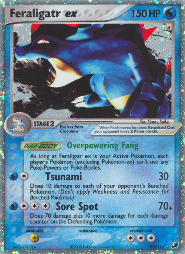 Feraligatr ex (103/115) [EX: Unseen Forces] | Gam3 Escape