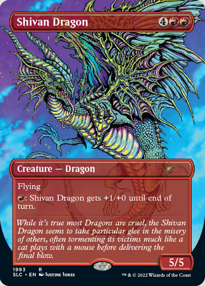 Shivan Dragon (Borderless) [Secret Lair Countdown Kit] | Gam3 Escape