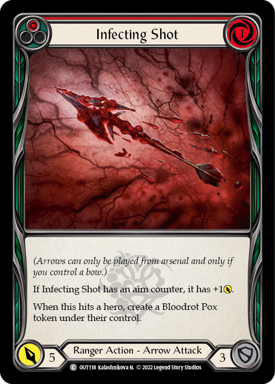 Infecting Shot (Red) [OUT118] (Outsiders)  Rainbow Foil | Gam3 Escape