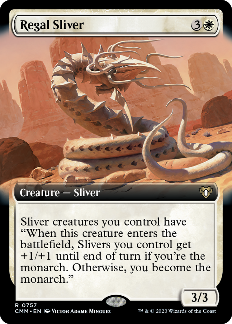 Regal Sliver (Extended Art) [Commander Masters] | Gam3 Escape